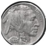 1935 D BUFFALO NICKEL AU