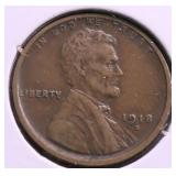 1918 S LINCOLN CENT XF