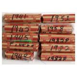 10 ROLLS OF WHEAT CENTS