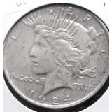 1924 PEACE DOLLAR XF