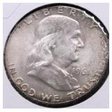 1961 CHOICE BU FRANKIN HALF DOLLAR