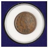 1853 LARGE CENT VF