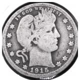 1915 D BARBER QUARTER G