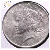 1922 CHOICE BU PEACE DOLLAR