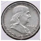 1962 CHOICE BU FRANKLIN HALF DOLLAR