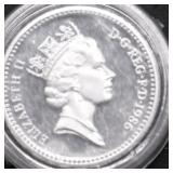 1986 G BRIT SILVER 1 POUND PROOF