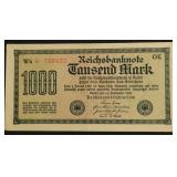 1922 GERMANY 1000 MARKS AU