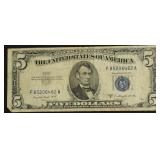 FIVE DOLLAR SILVER CERTIFICATE VF