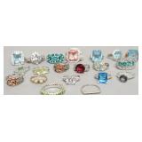 20 .925 CHINA RINGS VARIOUS SIZES