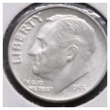 1955 S GEM BU ROOSEVELT DIME