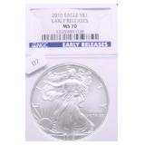 2010 NGC MS70 SILVER EAGLE