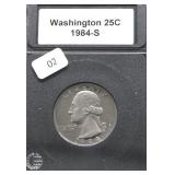 1884 S PROOF WASHINGTON QUARTER