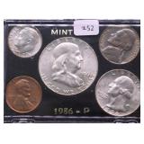 1956 P GEM BU MINT SET
