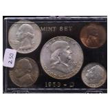 1953 D GEM BU MINT SET