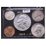 1958 D GEM BU MINT SET