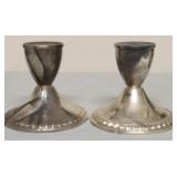 PAIR OF STERLING SILVER CANDLE STICK HOLDER  3"