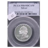 1997 S PCGS PF69DC WASHINGTON QUARTER
