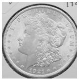 1921 GEM BU MORGAN DOLLAR