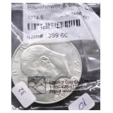 1974 S SILVER IKE DOLLAR GEM