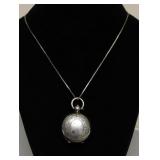 STERLING SILVER VINTAGE COIN HOLDER NECKLACE