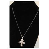 STERLING SILVER CROSS /SS NECKLACE