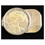 STERLING SILVER WALKING LIB MONEY CLIP