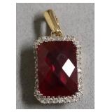 10K GOLD RUBY PENDANT