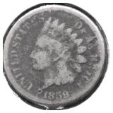 1858 INDIAN HEAD CENT G