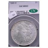 1885 O CAC MS63 MORGAN DOLLAR