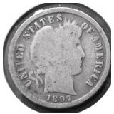 1897 BARBER DIME G