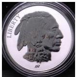 REVERSE PROOF 1 OZ .999 SILVER ROUND