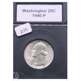 1940 GEM BU WASHINGTON QUARTER