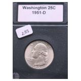 1951 D GEM BU WASHINGTON QUARTER