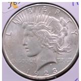 1923 S CHOICE BU PEACE DOLLAR
