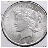 1922 CHOICE BU PEACE DOLLAR
