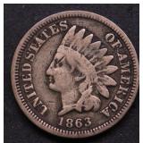 1863 INDIAN HEAD CENT VG