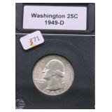 1949 D GEM BU WASHINGTON QUARTER