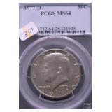 1977 D PCGS MS64 KENNEDY HALF DOLLAR