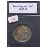 1990 S PROOF WASHINGTON QUARTER