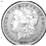 1901 O MORGAN DOLLAR VF