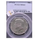 1974 D PCGS MS64 KENNEDY HALF DOLLAR