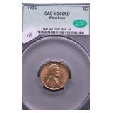 1935 CAC MS66 RED LINCOLN CENT