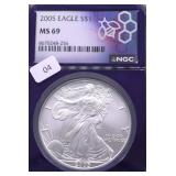 2005 NGC MS69 SILVER EAGLE