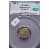 1955 D CACMS67 ROOSEVELT DIME
