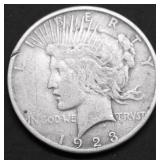 1923 S PEACE DOLLAR VF