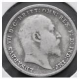 NO DATE G BRIT SILVER 3 PENCE