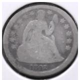 1842 SEATED DIME G