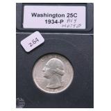 1934 CHOICE BU WASHINGTON QUARTER