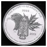 1/2 OZ .9999 SILVER ROUND