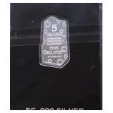 5 GRAMS .999 SILVER BAR
